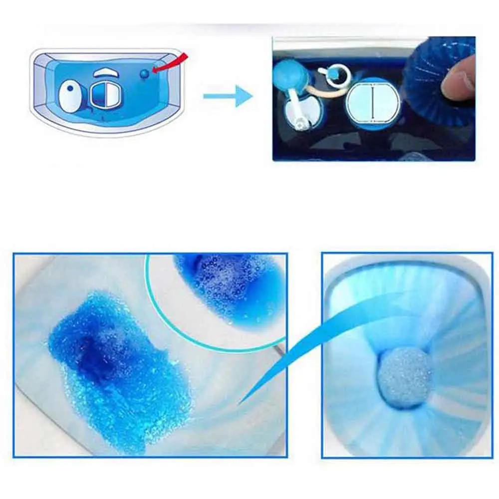 Лидер продаж синие пузыри для унитаза Автоматическая Промывка дух чистящее