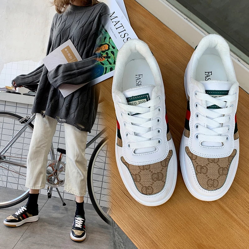 Пчелка Кроссовки Женская белая модная женская обувь модные бархатные ботинки