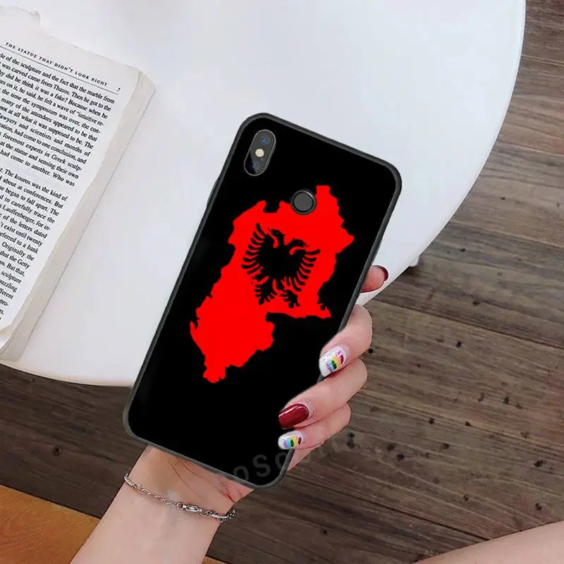 

Albania flag pattern fashion luxury protective Phone Case cover For Xiaomi Redmi note 7 8 9 t k30 max3 9 s 10 pro lite