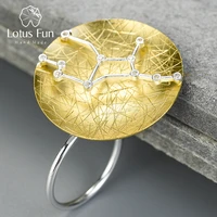 lotus fun real 925 sterling silver zirconia handmade designer fine jewelry twelve constellations rings for women bijoux