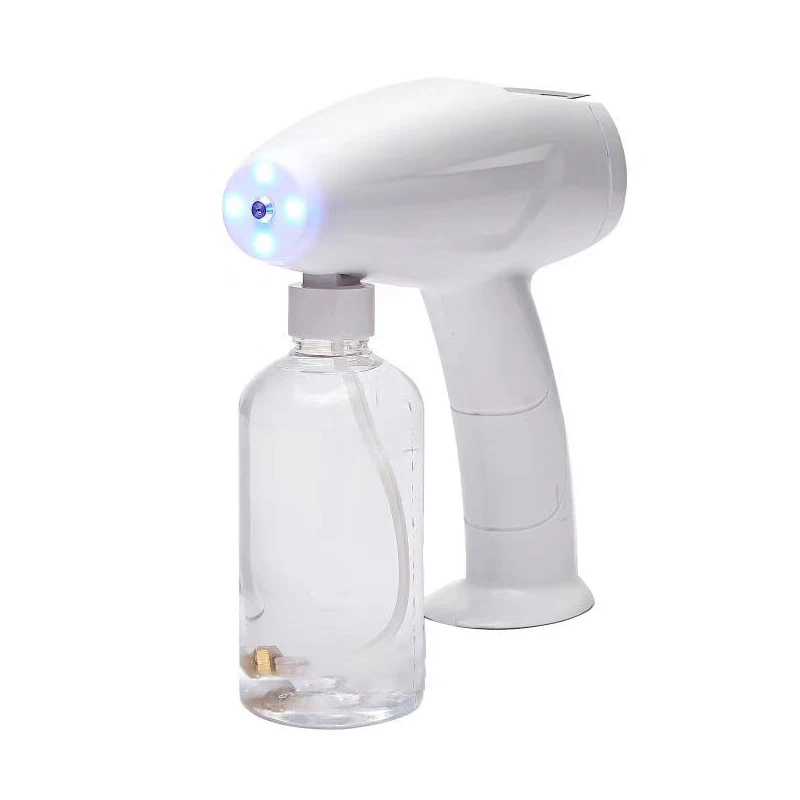 

Wireless Gun Disinfectant Sprayer Handheld Blue-ray Nano Steam Sterilization Nebulizers 2m Spray Distance Sanitizing Sprayer New