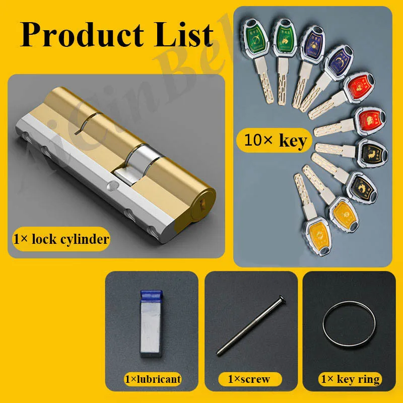 Защитный дверной замок латунный цилиндр противоударный баллон из нержавеющей