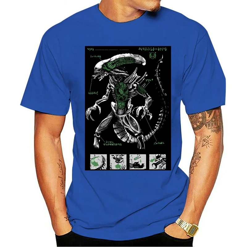 

T-shirt Xenomorph Alien Ripley Vs Film Schwarz Action Fiction Weltraum Predator Men Design