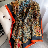 2021 fashion women 100 pure silk scarf female luxury brand african floral foulard shawls and scarves beach cover ups 18090cm