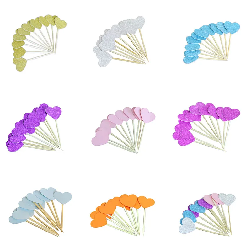 20 шт. мини капкейк сердечко для украшения торта на день рождения|Товары тортов| |