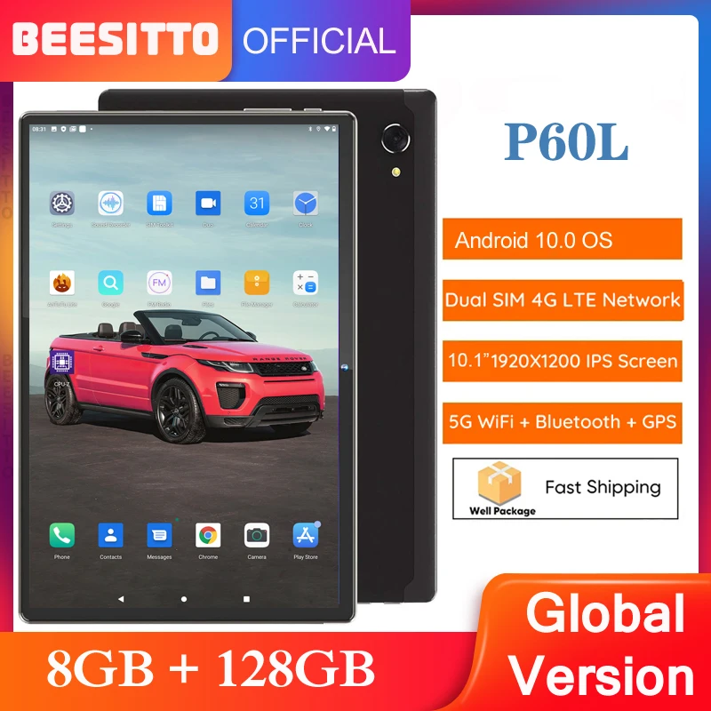 

Смартфон с 10,1-дюймовым дисплеем, восьмиядерным процессором, ОЗУ 8 Гб, ПЗУ 10,0 ГБ, 4G LTE, Android 128