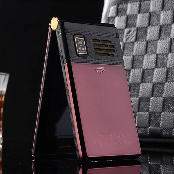 Black Red TKEXUN M2 откидной телефон металлический корпус старшая двойная Sim камера MP3 MP4 сенсорный экран роскошный 3,0 дюймовый мобильный телефон - Цвет: Black Red