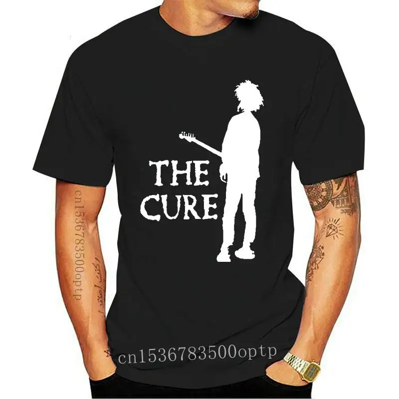 

Мужская хлопковая футболка The Cure Rock, черная или белая футболка с логотипом музыки темного цвета, лето 2021