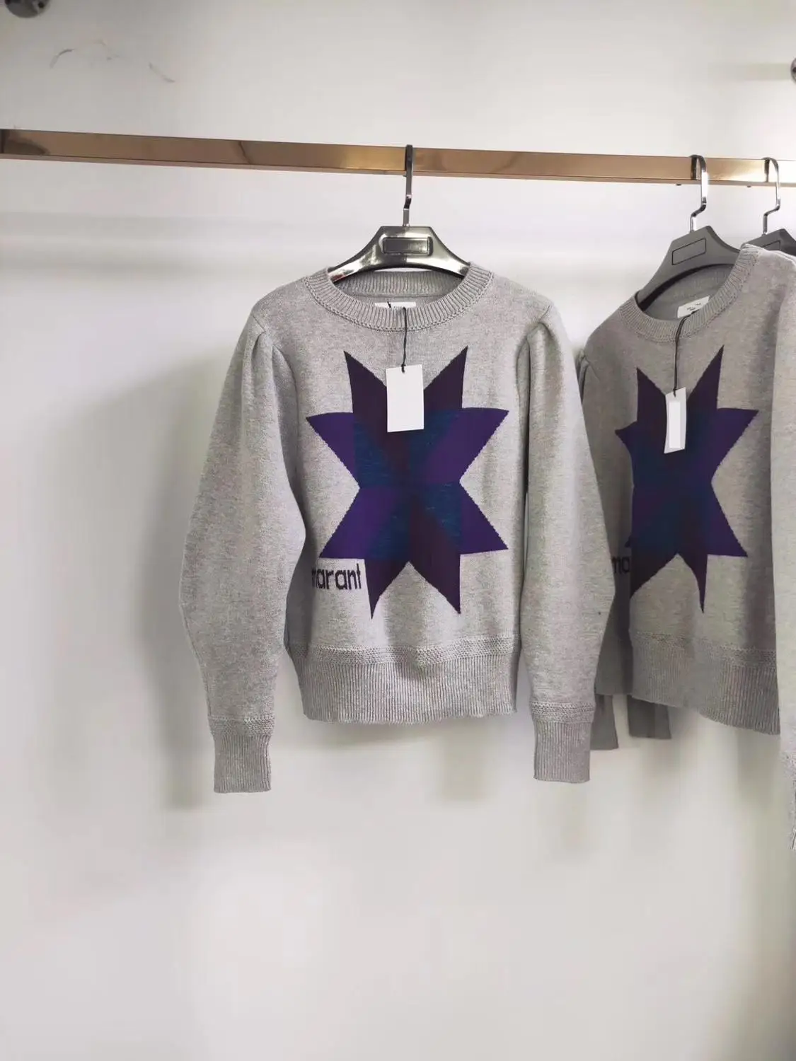 

sweater women 2019 fall and winter geometic pattern women loose sweater pullover crop sweater