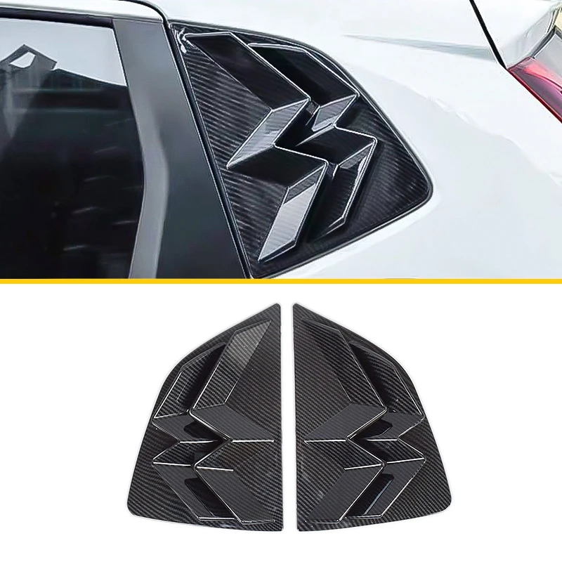 

Автомобильная обшивка затвора из углеродного волокна ABS для боковых оконных жалюзи обшивка для Honda Fit Jazz 2014-2020