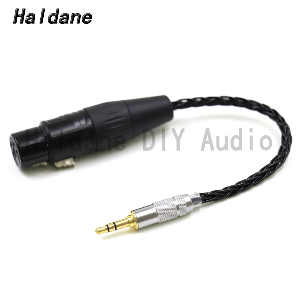 

Haldane HIFI 7N Silver Plated 3.5mm 3pole Stereo Male to 4pin XLR Female Audio Adapter Cable 3.5 to XLR Connector Cable（Black）