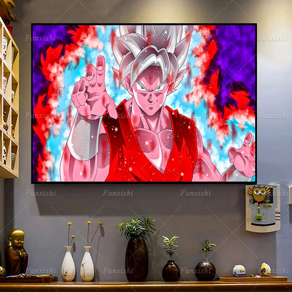 

Japanese Anime Dragon Ball Goku Poster Modern Living Room Decor Canvas Wall Art Prints Cartoon Art Painting Children Room Decor