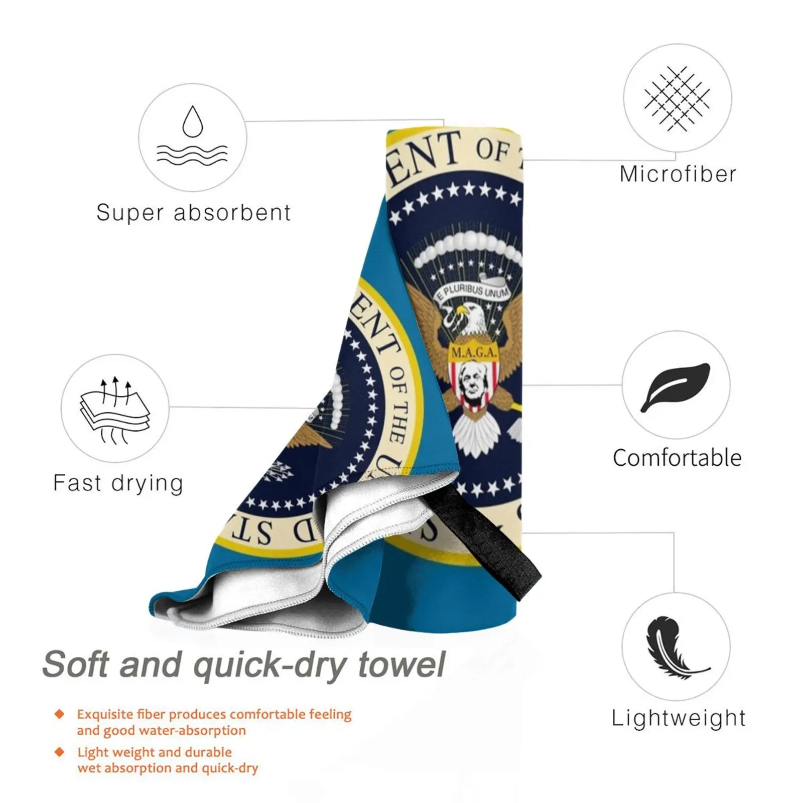 Maga президентская печать из Соединенных Штатов Америки с изображением Трампа на