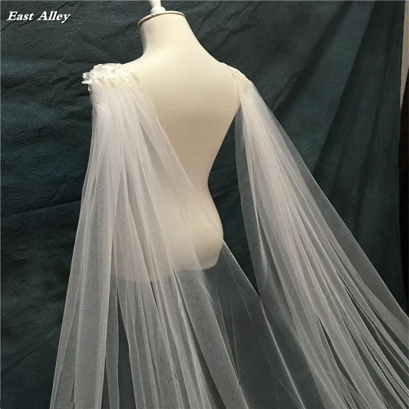 Свадебная накидка-Фата для собора кружевная накидка невесты Длинные свадебные