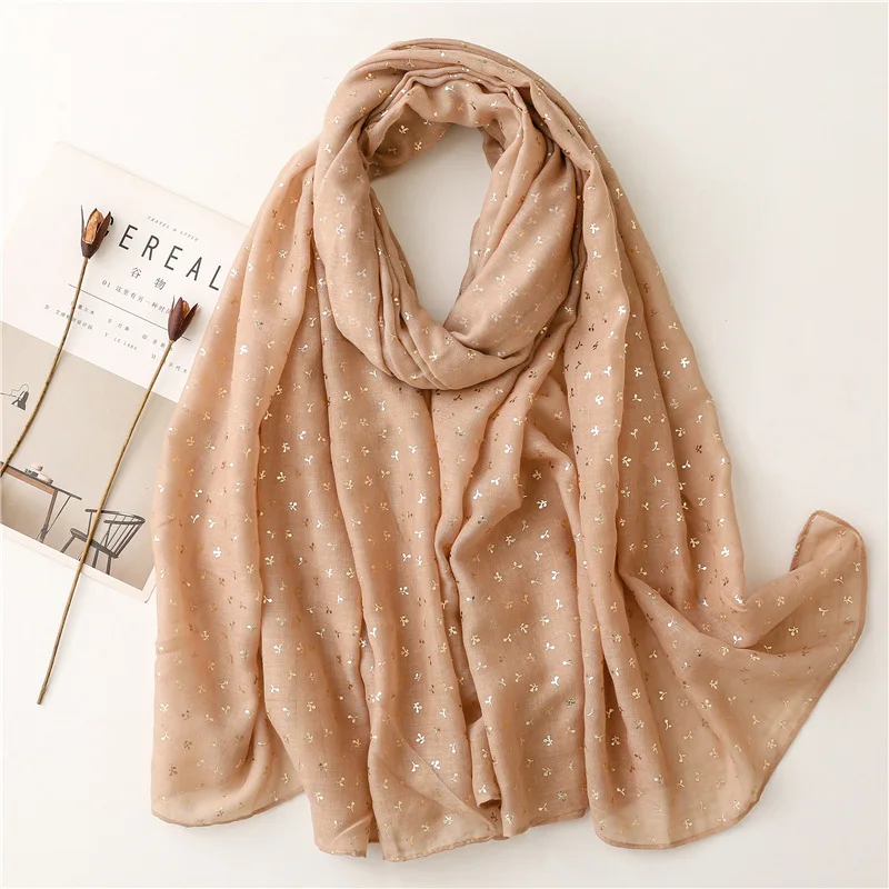 2020 New Fashion Summer Women Scarf Bohemia Foil Beach Hijab Shawls and Wraps Female Foulard Echarpe Designer Pashmina Bandana |