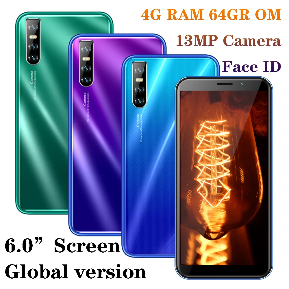 4G Оперативная память 64G Встроенная A7 Pro оригинальный 13MP 6 0 'Ɗ ядра смартфонов Face