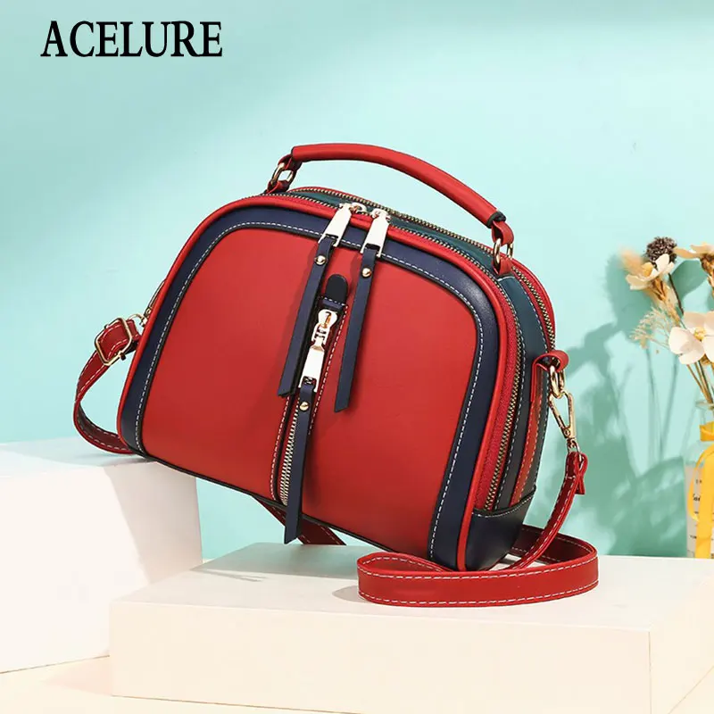 

Designer Small Fashion Ladies Bags New Luxury Women Patchwork PU Leather Handbag High Quality PU Shoulder Crossbody Bags Purse