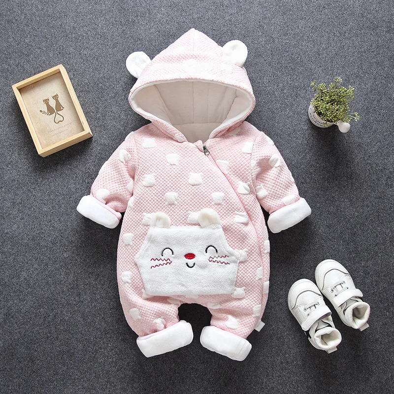 

2019 New Russia Baby Costume Rompers Clothes Cold Winter Boy Girl Garment Cotton Toddler Romper Jumpsuit Outfit TZ446
