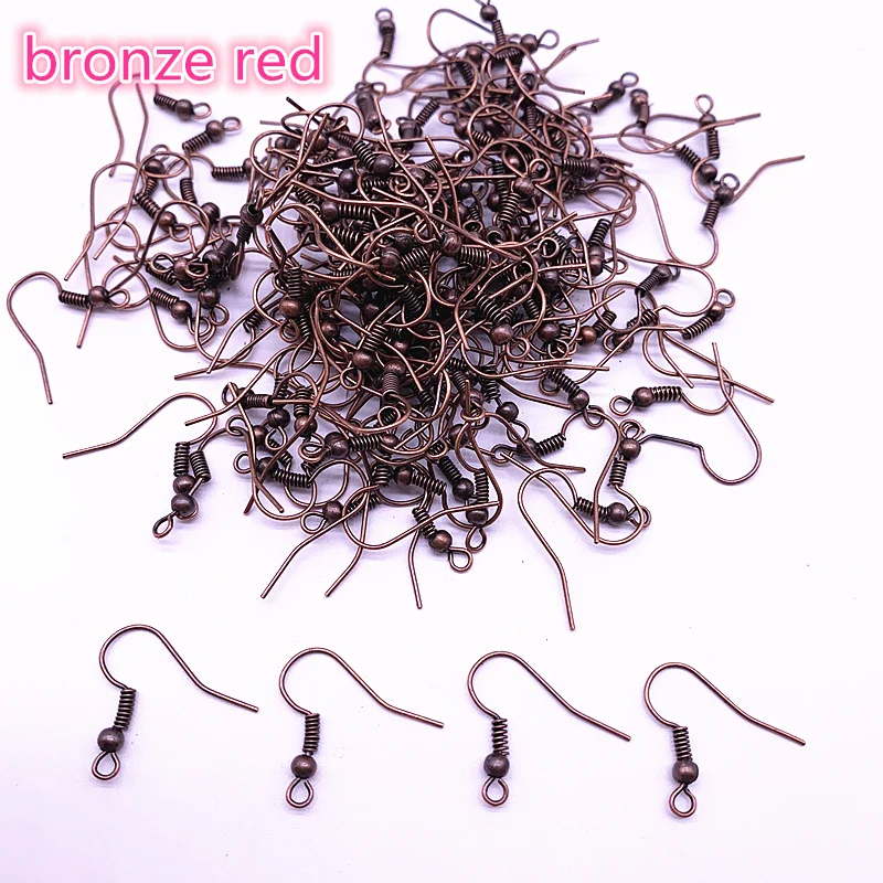 bronze red 100 шт(50 пар) фурнитура для изготовления ювелирных изделий - Цвет: bronze red