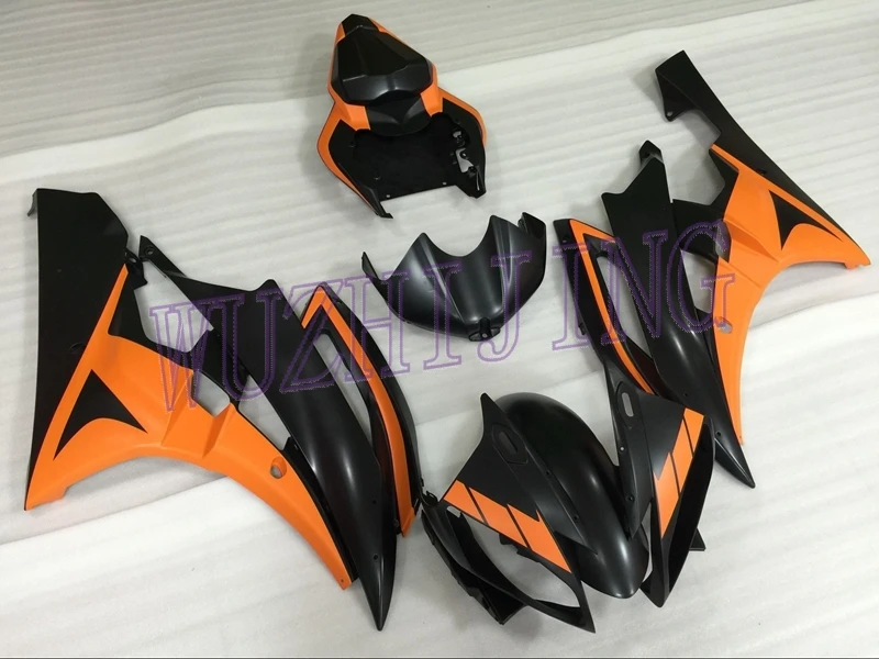Комплекты обтекателей YZF R6 2007 Пластиковые обтекатели 06 черный желтый кузов YZFR6 2006