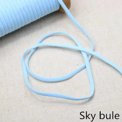Sky bule Meetee 23 ярдов 5 мм веревка эластичная лента плечевой ремень для волос детское кольцо обувь DIY аксессуары ручной работы BD393 - Цвет: Sky bule