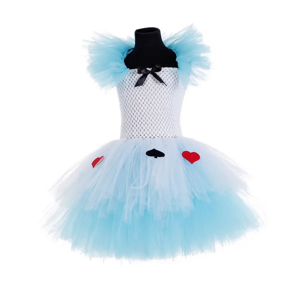 Алиса в стране чудес с юбкой-пачкой стиле костюма для От 1 до 14 лет девочек белое