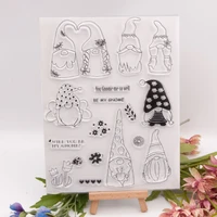 1pc faceless doll transparent silicone stamp cutting diy hand account scrapbooking rubber coloring embossed diary decor reusable