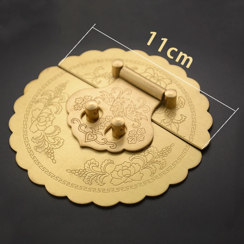 

Retro Antique Brass Lock Buckle Box Furniture Box Buckle Jewelry Chest Box Pure Copper Suitcase Buckle Clip Clasp Latch Clasp