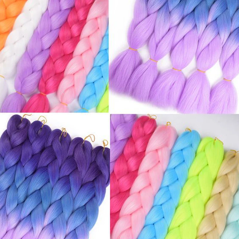 Джамбо плетение волос для афро-американских женщин 24 дюйма светящиеся