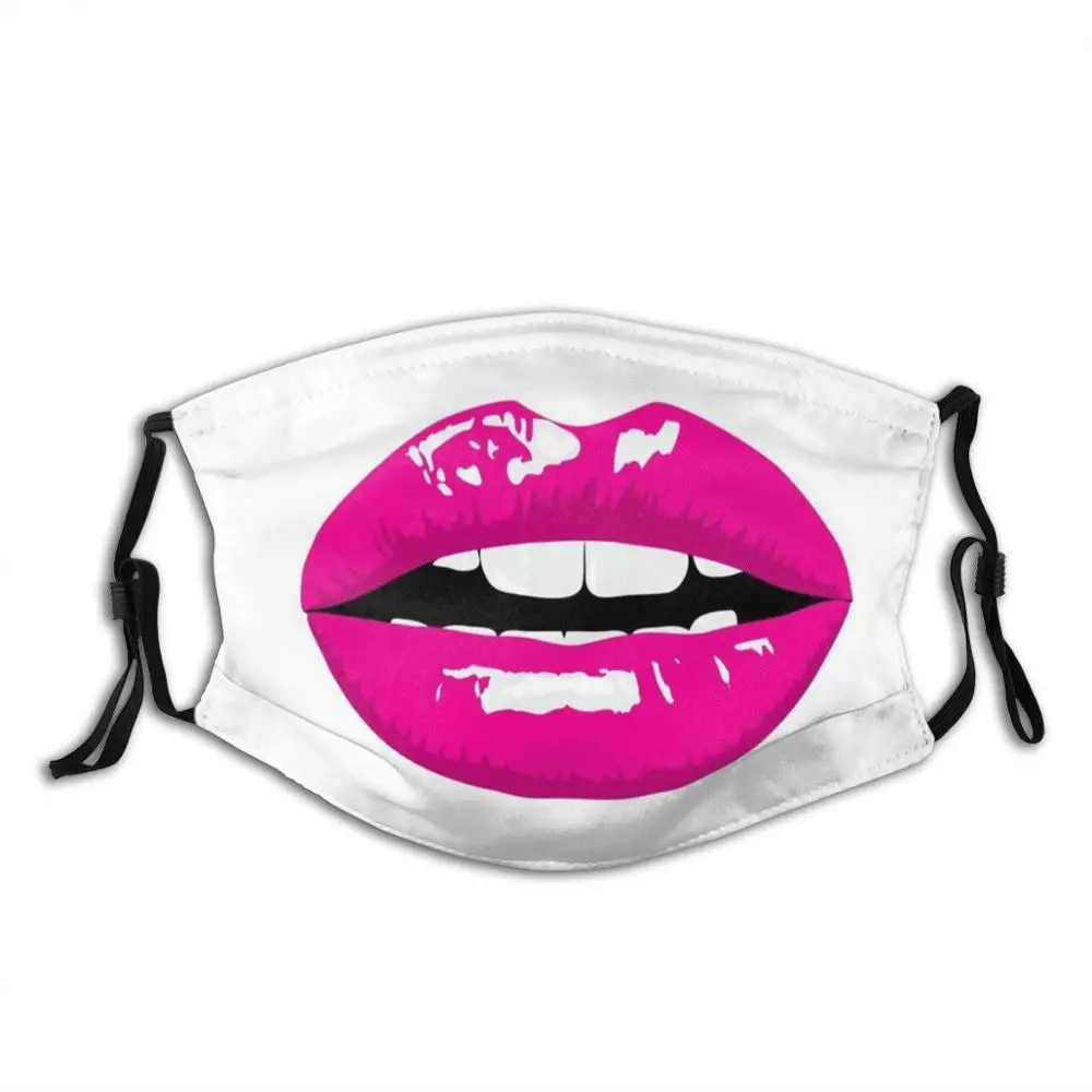 

Маска для лица для взрослых и детей Pop Art Mouth Pink Fun