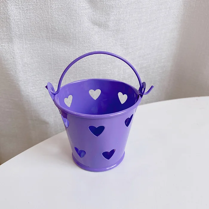 8 шт./компл. сердце выдалбливают Металлическую Пользу Ведро свадебные конфеты