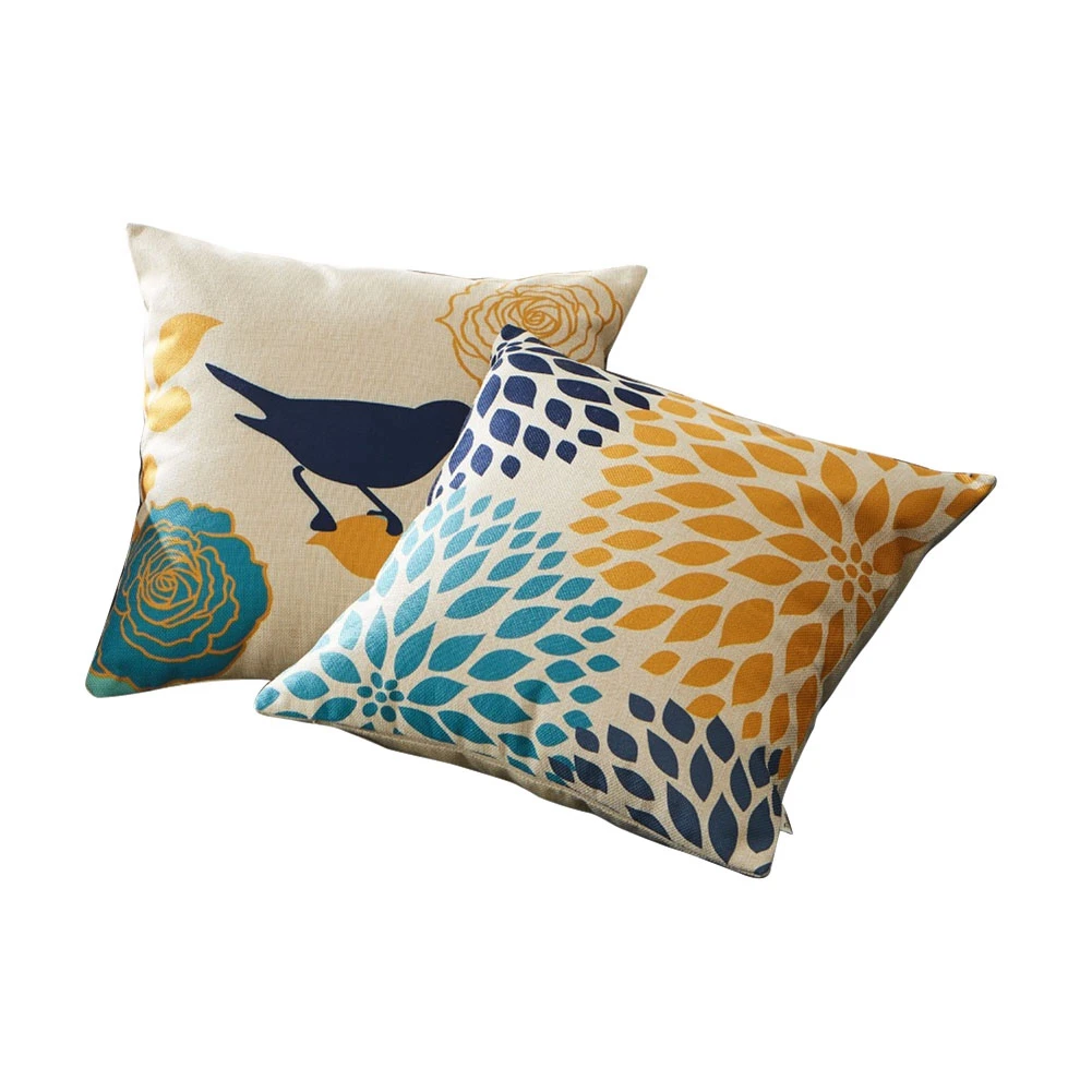 4 вида стилей модная наволочка с принтом цветы и птицы домашняя накидки на