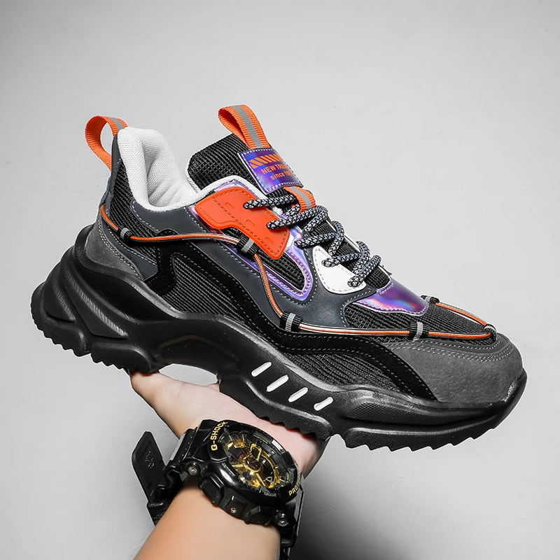 

Кроссовки мужские на толстой подошве, повседневные Модные Сникерсы для улицы, прогулок, 2021