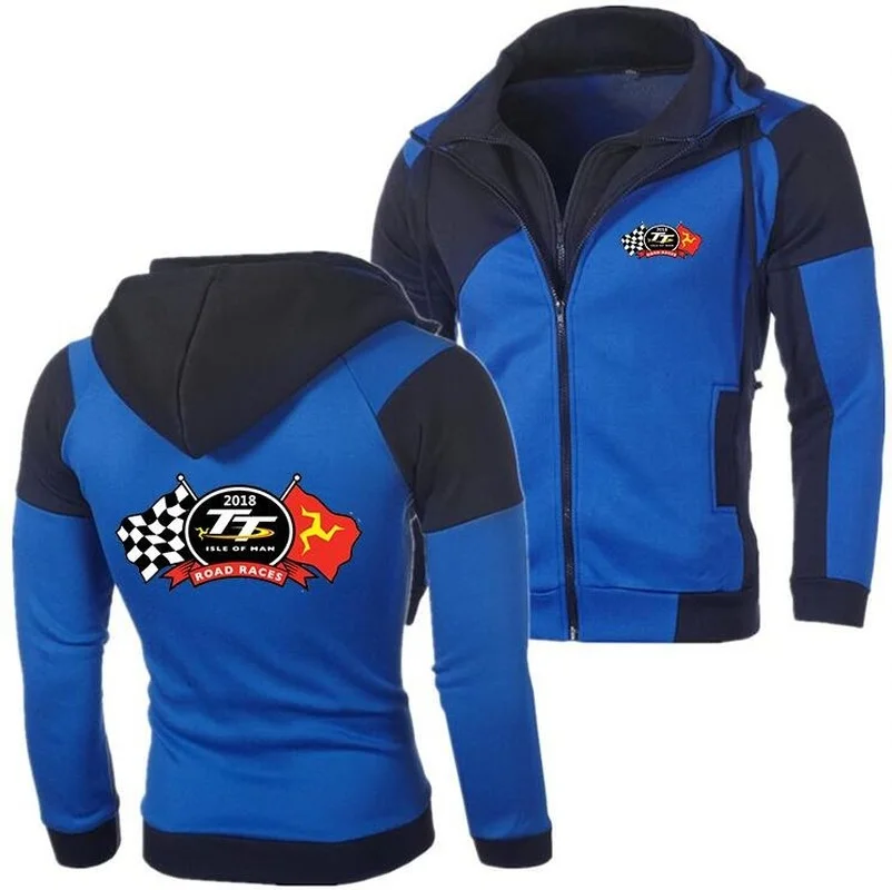 

2020 Brand Isle of Man TT hoodie Design Print Fleece Men Zipper Sweatshirts Casual Men Hoodie Tops Cotton