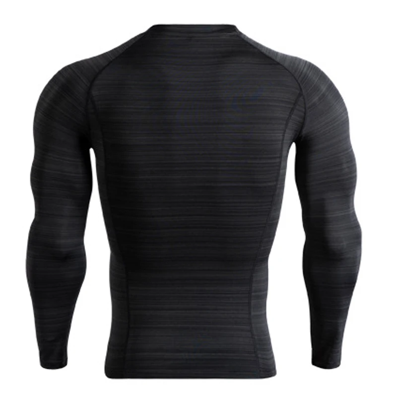 Высокоэластичная компрессионная Спортивная футболка с длинным рукавом мужские
