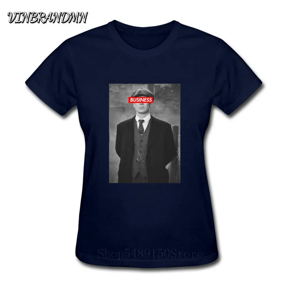 Томми Шелби дизайн с О образным вырезом женская футболка коротким рукавом