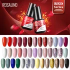 Гель-лак ROSALIND, 7 мл, красная серия, Блестящий лак для ногтей, все для дизайна ногтей, базовое и верхнее покрытие, УФ полуперманентные гель-лаки