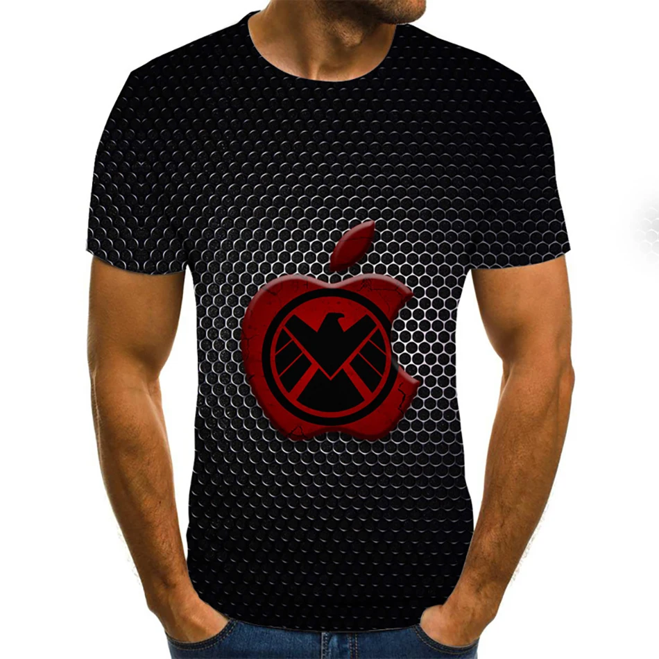 

2021 Summer 3D Print Fashion T Shirt Male Streetwear O Neck Tops Short Sleeve Punk Style Casual Cool T-Shirt Clothes
