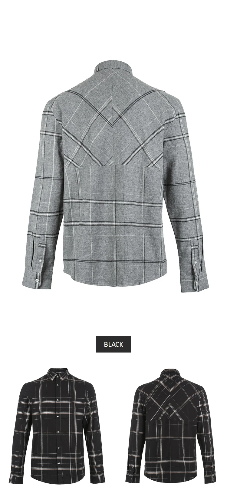 JackJones Мужская отшлифованная ткань клетчатая рубашка с длинными рукавами 218405521