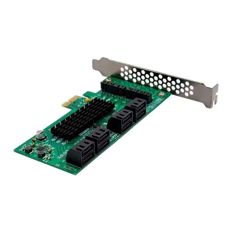 

В наличии 8 портов SATA 3 плата расширения PCI-E X1 SATA контроллер PCIE 1X к SATA 6 Гб адаптер Добавить на Райзер карты Marvell 9215 чип