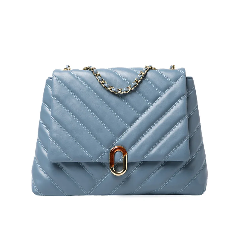 

Women Quilting Thread PU Leather Quality Designer Shoulder Bag Luxury Brand Flap Chain Crossbody Bags Purses And Handbags