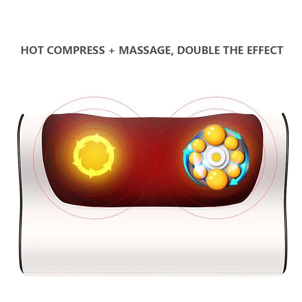 Электрическая массажная подушка инфракрасная нагревательная Шея плечо назад