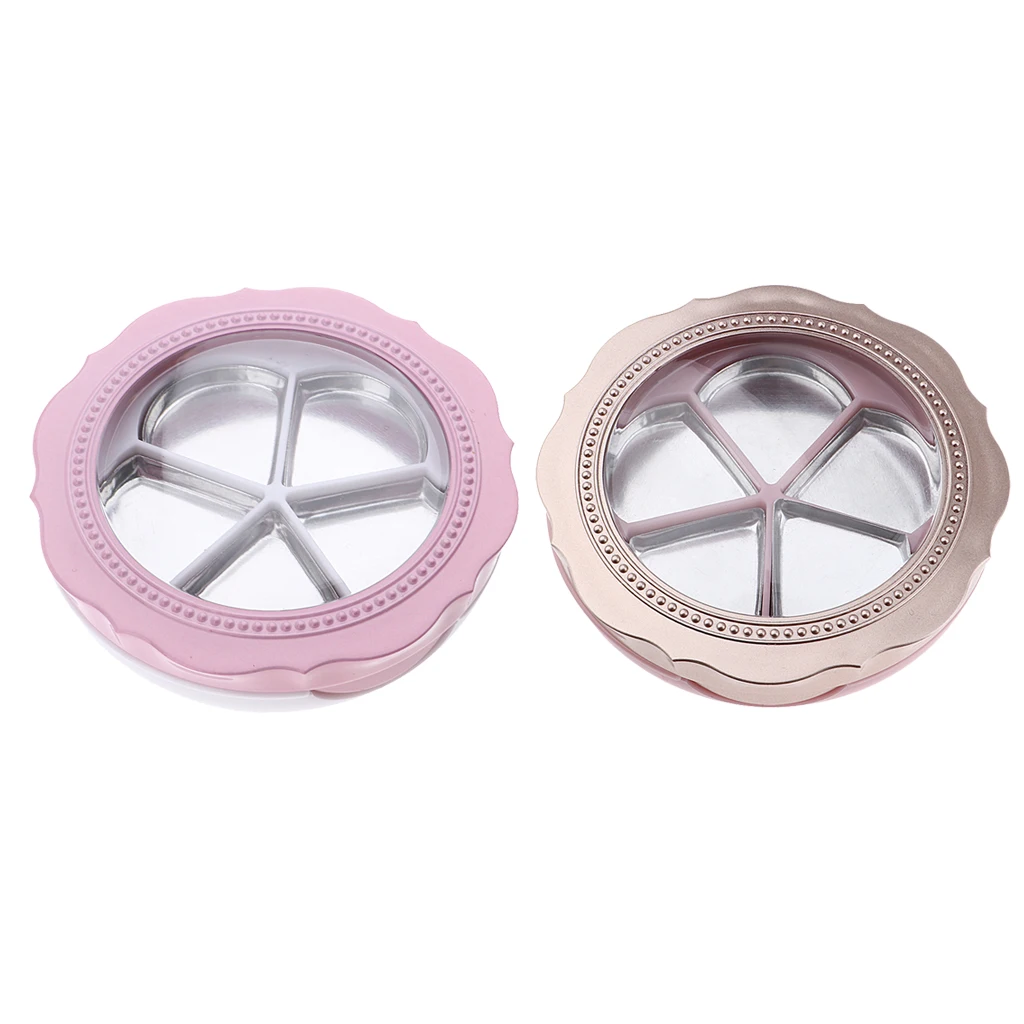 

Makeup DIY Empty 5 Petal Shaped Grids Eyeshadow Lipstick Blusher Box Case 4g
