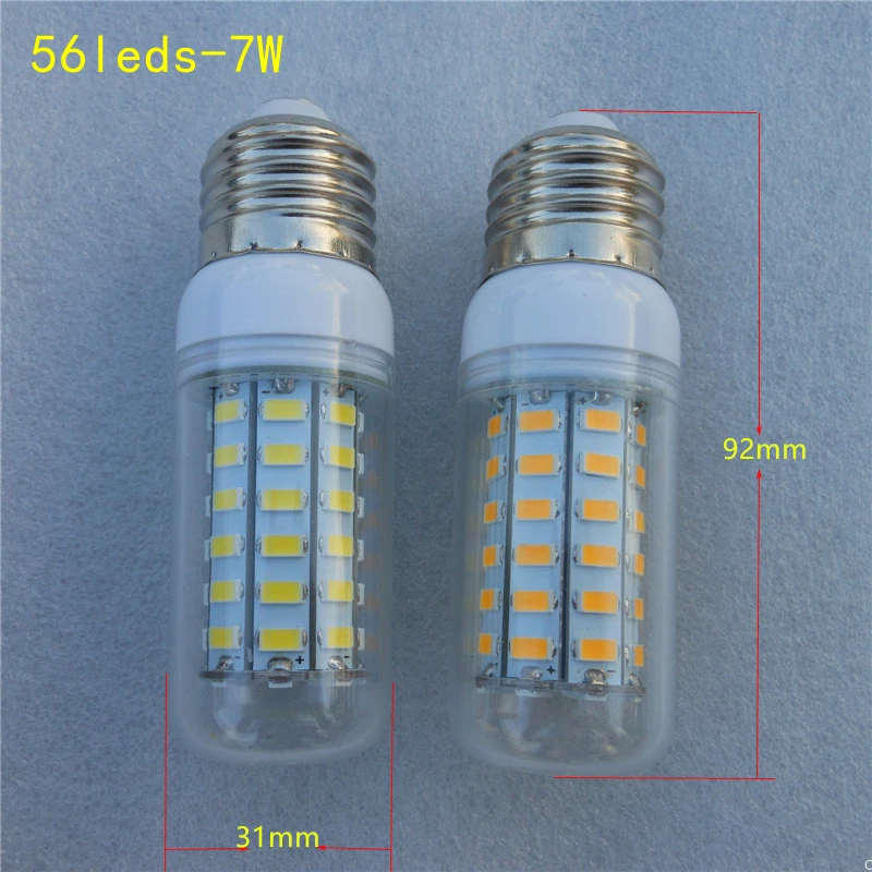 E27 SMD5730 AC220V AC230V AC240V 6 Вт 7 9 10 15 светодиодные лампы Люстра кукурузные заменить