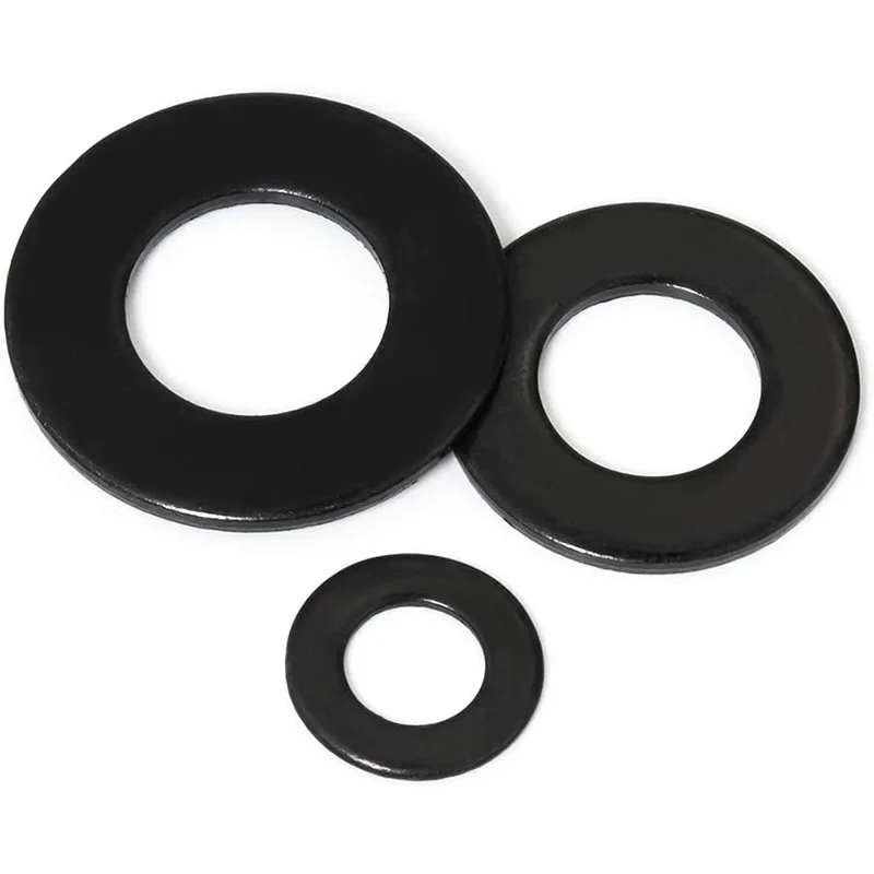 

Flat Washers,Black Carbon Steel Flat Washers Set , (9 Sizes 580 Pieces)