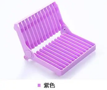 purple Складное блюдо, стойка для кухонной плиты, подставка для посуды, подставка для хранения чашек, сушилка, кухонные аксессуары - Цвет: purple