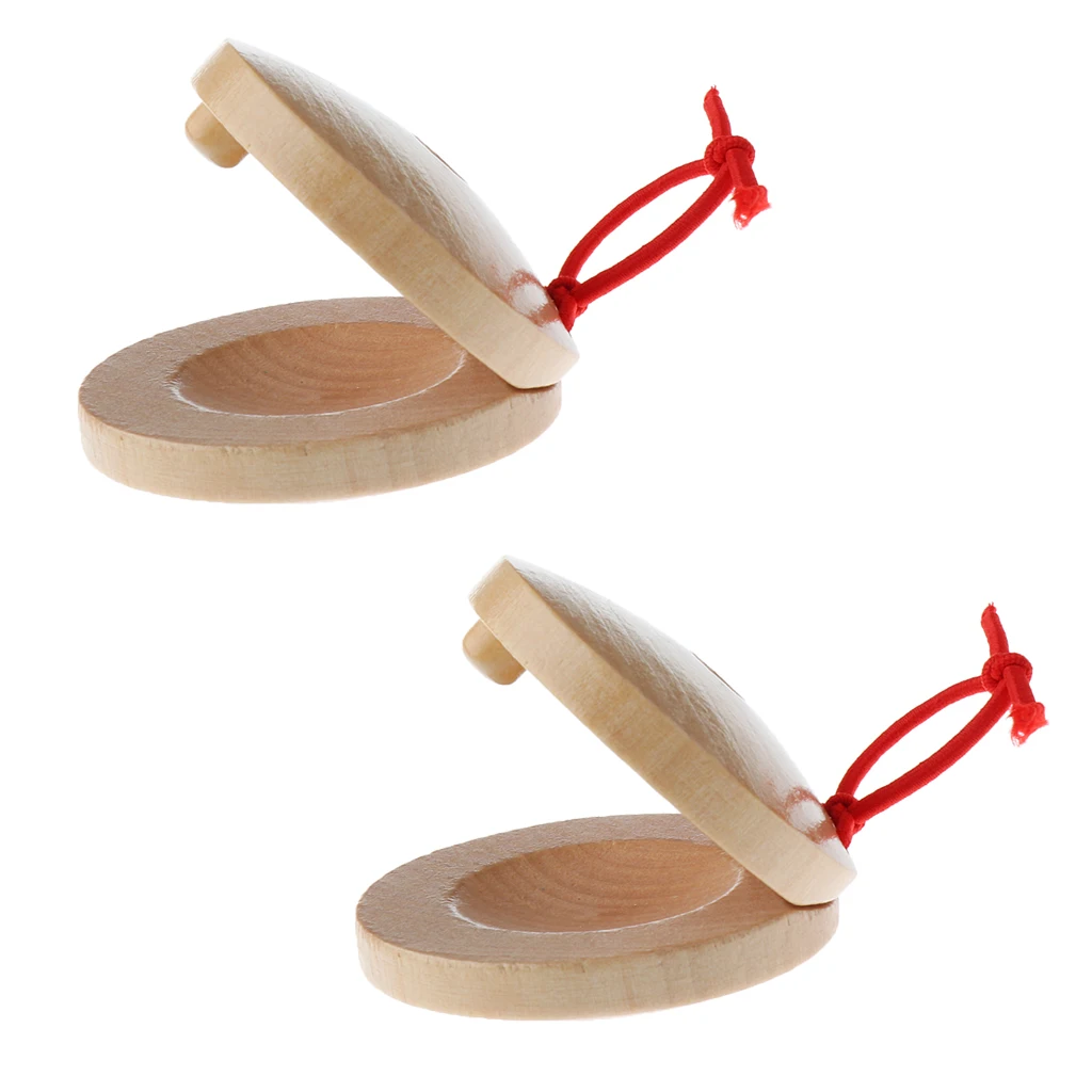 

Child Baby Wood Castanets Small Hand Percussion Shakers Developmental Toy