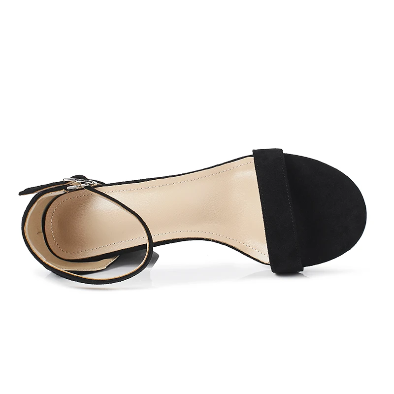 Сандалии женские на высоком каблуке однослойные босоножки толстом летняя обувь