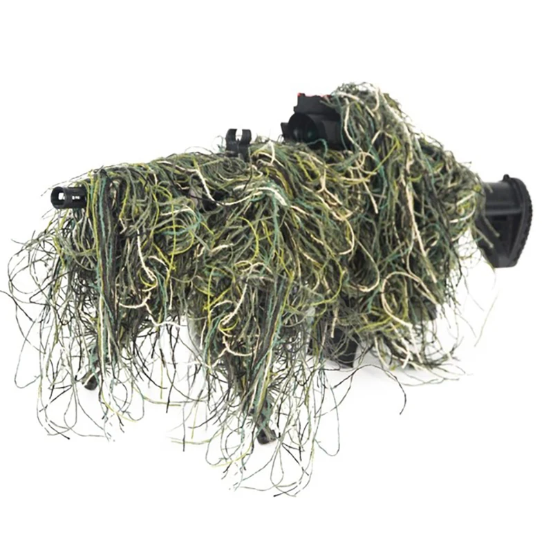 

Airsoft Hunting Blind Ropes 1.2M Camouflage Ghillie Suit Accessories Elastic Synthetic Fiber Mlitary CS Hunting Blind Gun Wraps