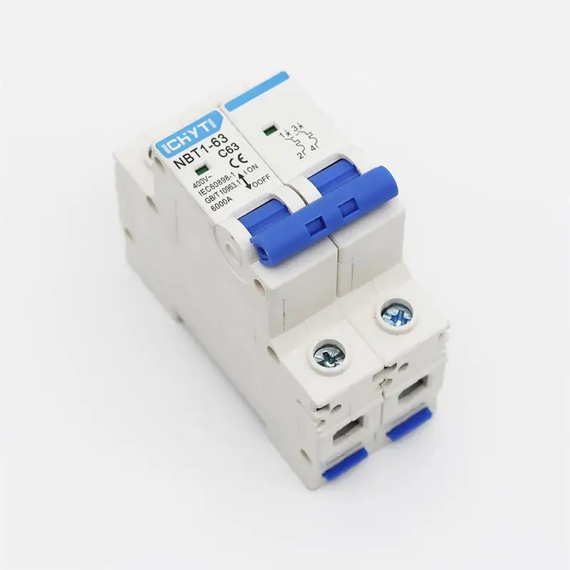 Бытовой миниатюрный автоматический выключатель C type AC MCB NBT1-63 4P 6A 10A 16A 20A 25A 32A 40A 50A 63A
